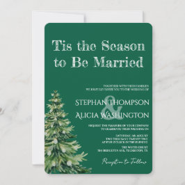 Invitación Winter Wonderland Christmas Wedding