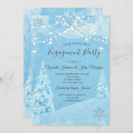 Invitación Winter Wonderland,Compromiso con los Pinos Tree