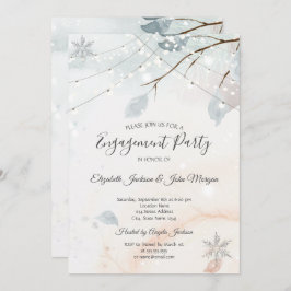 Invitación Winter Wonderland, compromiso de rama de árbol
