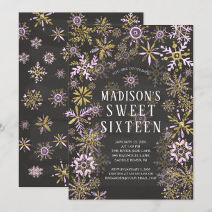 Invitación Winter Wonderland Dulce Fiesta de Cumpleaños