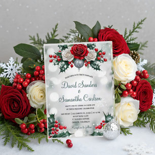 Invitación Winter Wonderland Elegant Forest Lights Boda