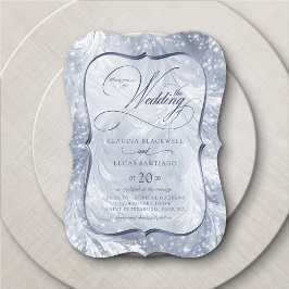 Invitación Winter Wonderland Elegant Snow Boda