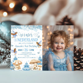 Invitación Winter Wonderland Fairy 1er cumpleaños foto