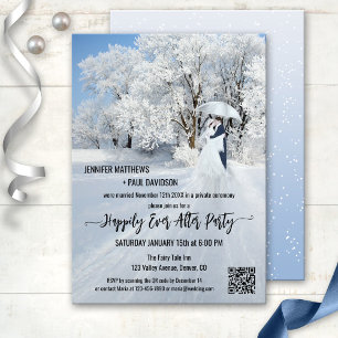 Invitación Winter Wonderland Feliz Nunca Después Del Boda