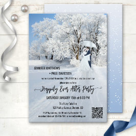 Invitación Winter Wonderland Feliz Nunca Después Del Boda