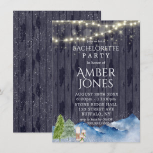 Invitación Winter Wonderland Fiesta de Bachelorette Waterco
