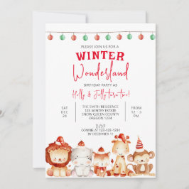 Invitación Winter Wonderland Fiesta, Twins Birthday, Twin