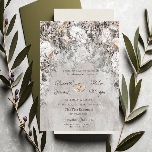 Invitación Winter Wonderland Flowers Forest Boda (Subido por el creador)