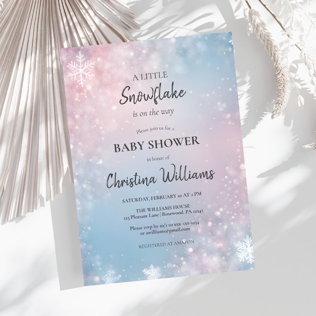 Invitación Winter Wonderland Gender Neutral Baby Shower (Subido por el creador)