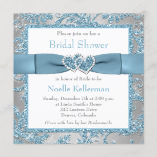 Invitación Winter Wonderland, Hearts Bridal Shower