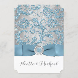 Invitación Winter Wonderland, IMPRESIÓN Crystal Buckle Invita