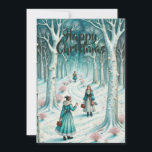 Invitación Winter Wonderland, inspirado por los escandinavos.<br><div class="desc">Navidades de Winter Wonderland inspirados en Escandinavia/tarjeta de vacaciones. Todo el texto es editable o claro si no es necesario.</div>