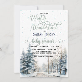Invitación Winter Wonderland Navidades Baby Shower