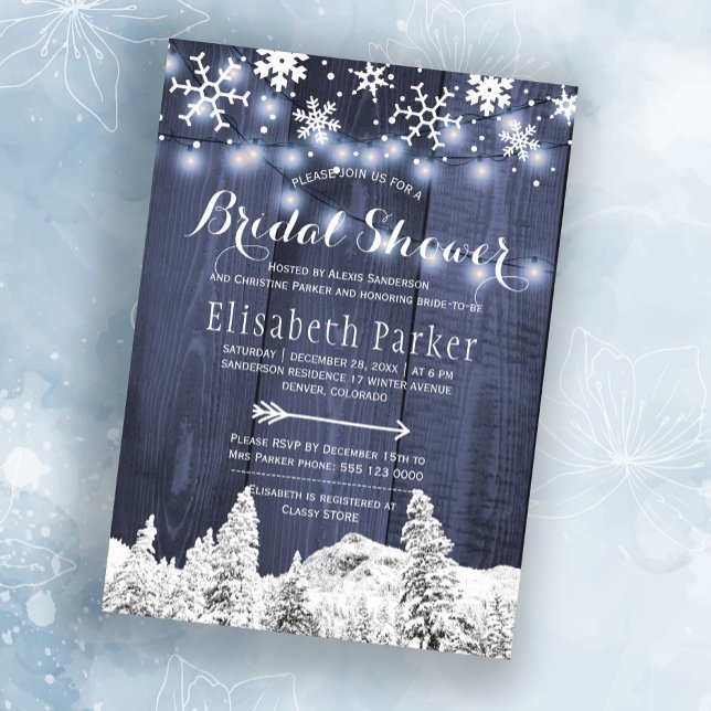Invitación Winter wonderland nevando ducha de novias (Subido por el creador)