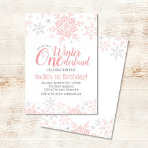 Winter Wonderland Primer cumpleaños Chica Plata ro