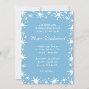 Invitación Winter Wonderland Prom Formal Dance Ball