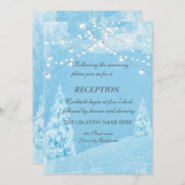Invitación Winter Wonderland, Recepción de Bodas de Pino Tree
