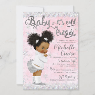 Invitación Winter Wonderland Rubor Pink & Silver