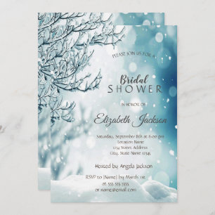 Invitación Winter Wonderland, Snow Bridal Shower