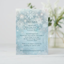 Invitación Winter Wonderland Snowflake Boda Detalles Insertar