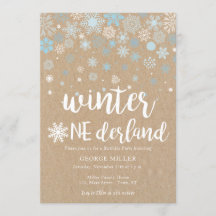 Winter wonderland snowflakes 1º cumpleaños