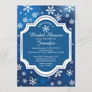 Invitación Winter Wonderland Snowflakes Bridal Shower