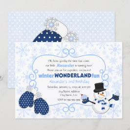 Invitación Winter Wonderland Snowman Birthday