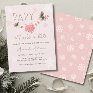 Invitación Winter Wonderland: su frío fuera de Baby Shower