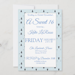 Invitación Winter Wonderland Sweet 16