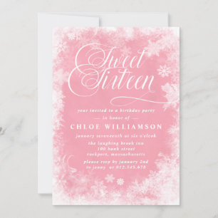 Invitación Winter Wonderland Sweet 16 Fiestas