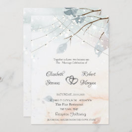 Invitación Winter Wonderland,Tree Branch Boda