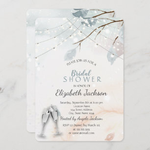 Invitación Winter Wonderland,Tree Branch Bridal Shower