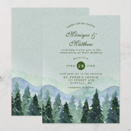 Invitación Winter Wonderland Trees Scenery Boda