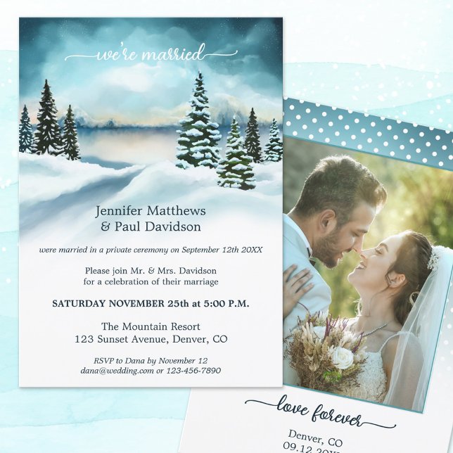 Invitación Winter Wonderland Wedding Receptor Personalizado F (Subido por el creador)