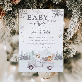Invitación Winter Woodland Baby It's Frío fuera de Baby Showe