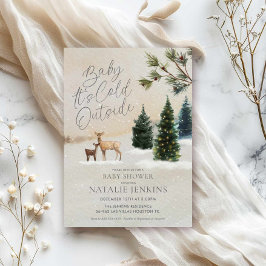 Invitación Winter Woodland Baby It's Frío fuera de Baby Showe