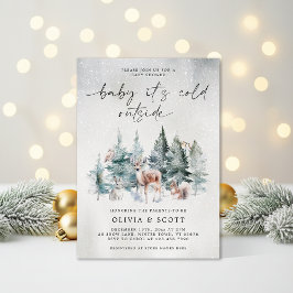 Invitación Winter Woodland Baby It's Frío fuera de Baby Showe