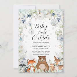 Invitación Winter Woodland Baby Shower