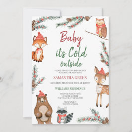 Invitación Winter Woodland Baby Shower