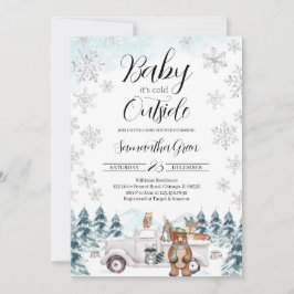Invitación Winter Woodland Baby Shower