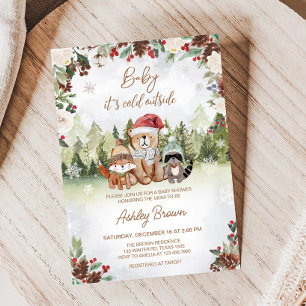 Invitación Winter Woodland Baby Shower