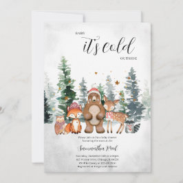 Invitación Winter Woodland Baby Shower