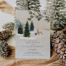 Invitación Winter Woodland Gender Neutral Baby Shower