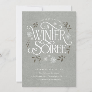 Invitación Winter Woodland Holiday Soiree Invitation