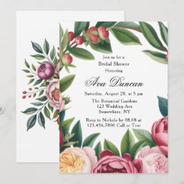 Invitación Winterberry Primrose Floral Bridal Shower