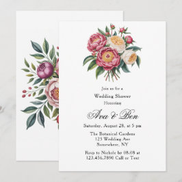 Invitación Winterberry Primrose Paint Floral Wedding Shower