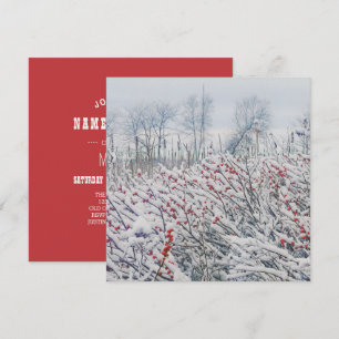Invitación winterberry y cattails