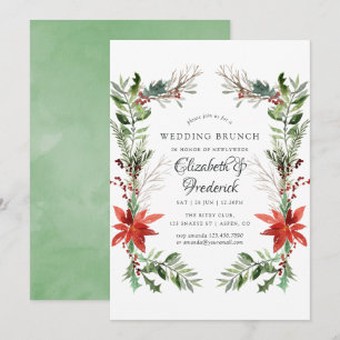 Invitación Wintertide Navidades de Woodland Boda Brunch
