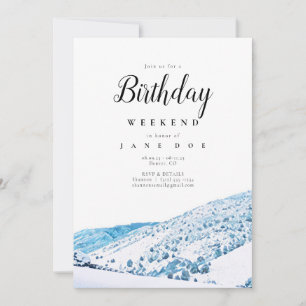 Invitación Wintery Colorado Mountains Birthday Weekend