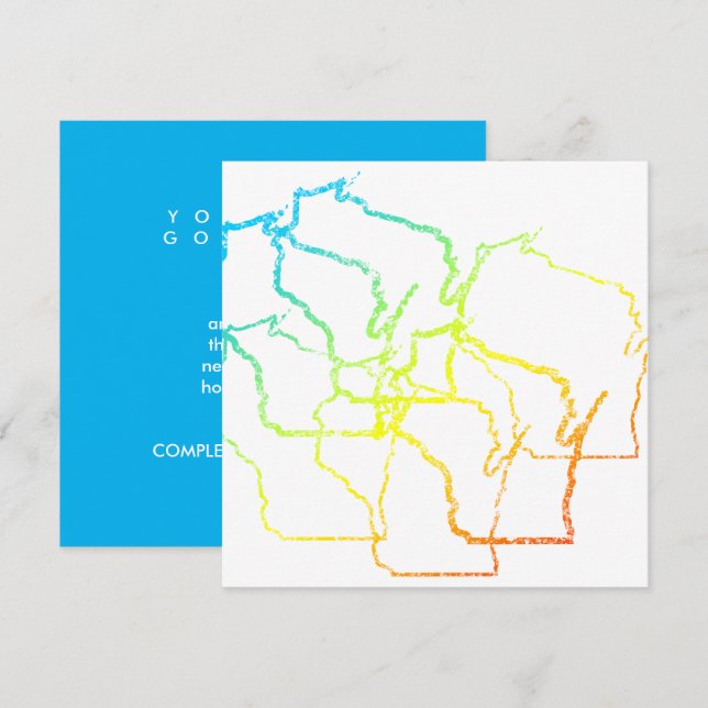 Invitación wisconsin chill blur (Anverso / Reverso)